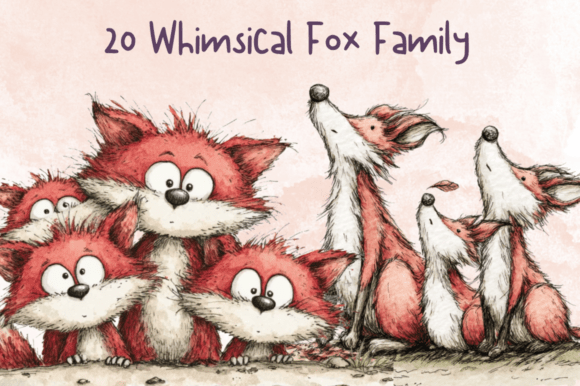 Bringing Storybook Magic to Life with Whimsical Fox Family Clipart