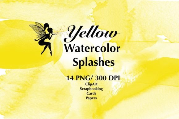 Elevating Digital Design with Yellow Watercolor Splashes: A Strategic Asset for Modern Creators
