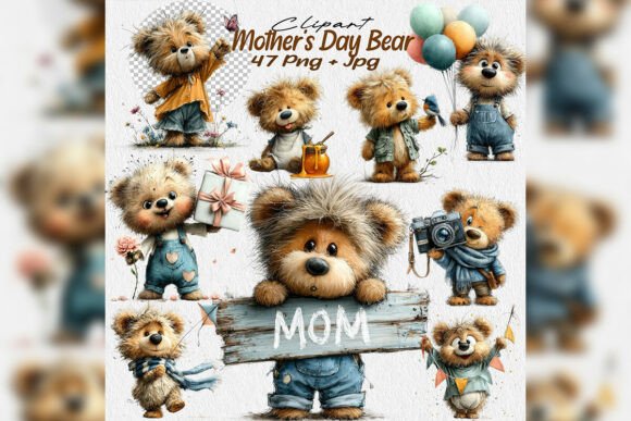 Enhancing Creative Projects with a Mother’s Day Bear Clipart PNG Set