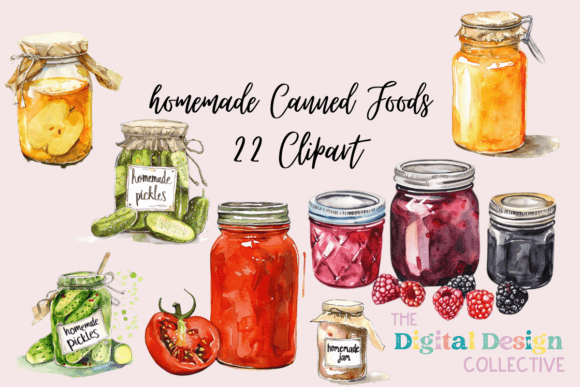 Homemade Canned Foods PNG Bundle
