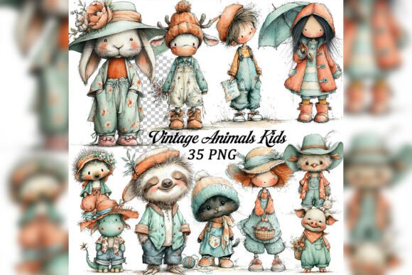 Infusing Warmth and Playfulness into Design with Whimsical Summer Animal Kids Clipart