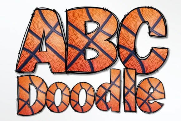 Mastering Visual Design with Basketball Texture Doodle Alpha Number Assets