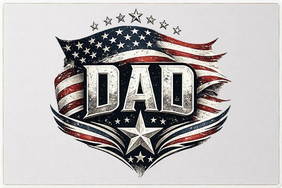 Patriotic Dad American Flag Graphic PNG: A Versatile Asset for Creators and Families