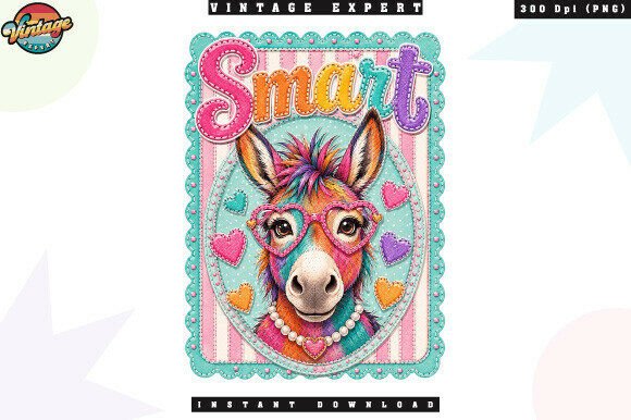 Smart Donkey Heart Glasses PNG