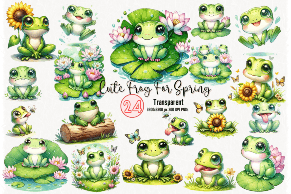 Strategic Visual Assets: Leveraging Cute Frog for Spring Clipart in Creative Business