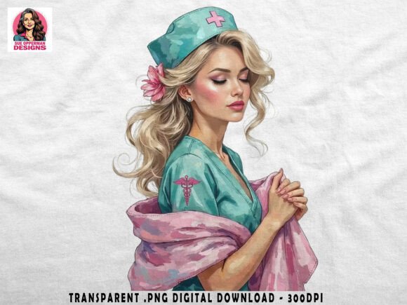 Strategic Visual Identity: Leveraging Nurse Grace PNG Medical Beauty Art for Brand Distinction
