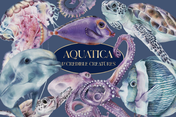Underwater Creatures Watercolor Gold: A Practical Asset for Creative Projects