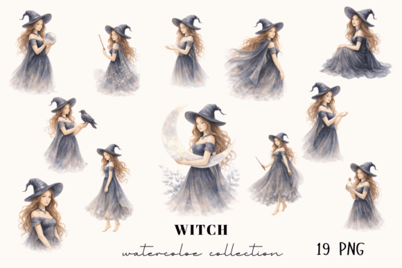 Unleashing Creativity with Enchanting Witch Watercolor Clipart