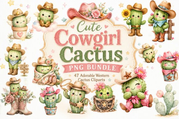 Unlocking Creativity with the Cute Cowgirl Cactus PNG Bundle: A Guide for Crafters and Designers
